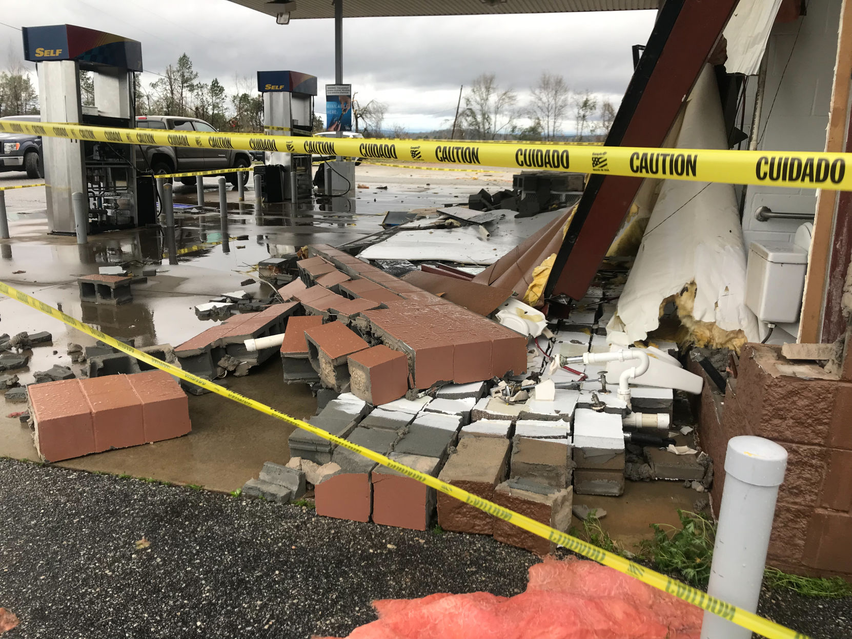 Tornado damage in Smiths Station